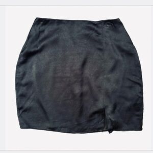 & Other Stories Black Satin Mini Skirt Small shiny NYE sexy flirty party cute